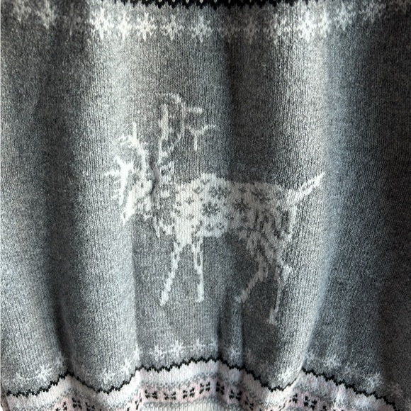 Vintage Fair Isle Sweater 90's Tommy Hilfiger Sweater Reindeer Christmas Sweater - Picture 3 of 6